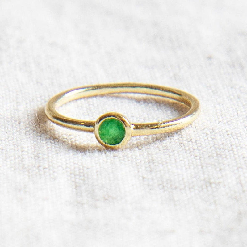 Green Jade Silver or Gold Ring by Tiny Rituals - A Girl's Gotta Spa!