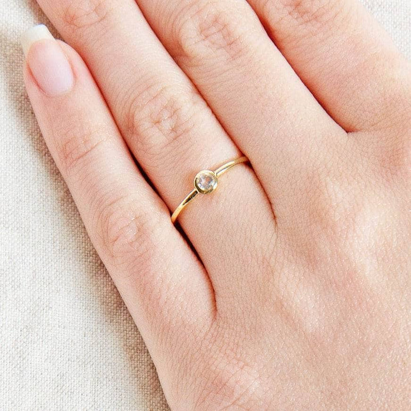 Herkimer Diamond Silver or Gold Ring by Tiny Rituals - A Girl's Gotta Spa!