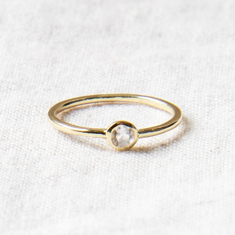 Herkimer Diamond Silver or Gold Ring by Tiny Rituals - A Girl's Gotta Spa!