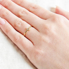 Herkimer Diamond Silver or Gold Ring by Tiny Rituals - A Girl's Gotta Spa!