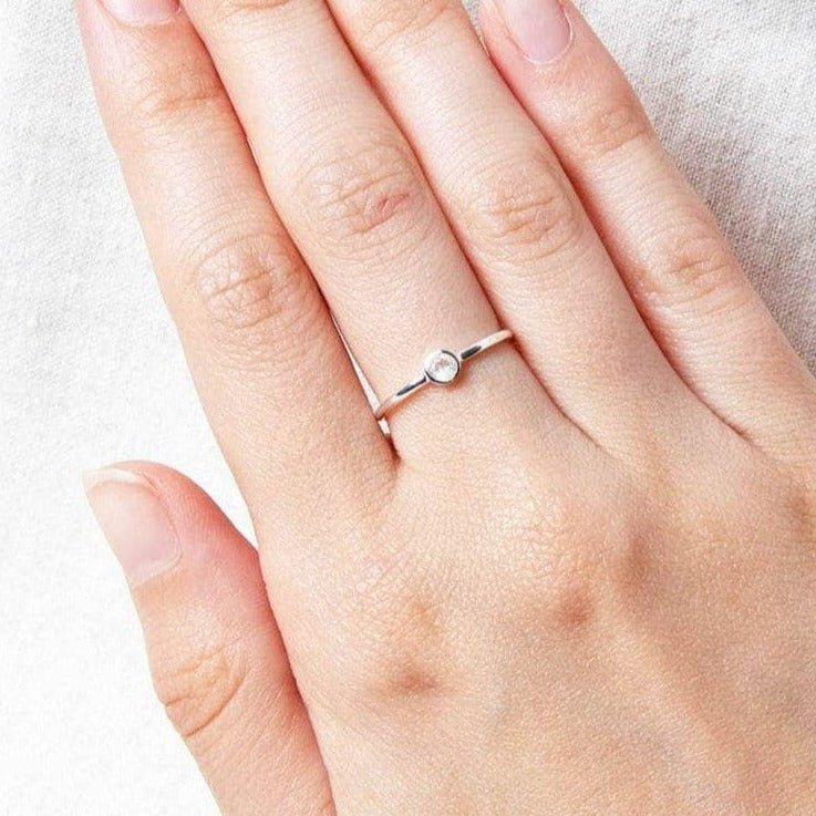 Herkimer Diamond Silver or Gold Ring by Tiny Rituals - A Girl's Gotta Spa!