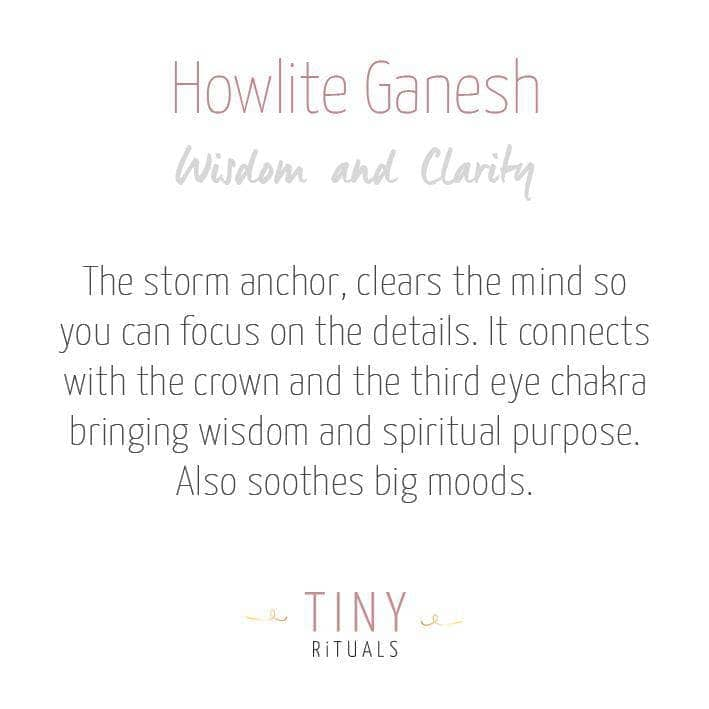 Howlite Ganesh by Tiny Rituals - A Girl's Gotta Spa!