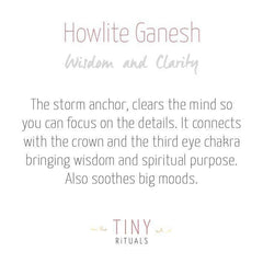 Howlite Ganesh by Tiny Rituals - A Girl's Gotta Spa!