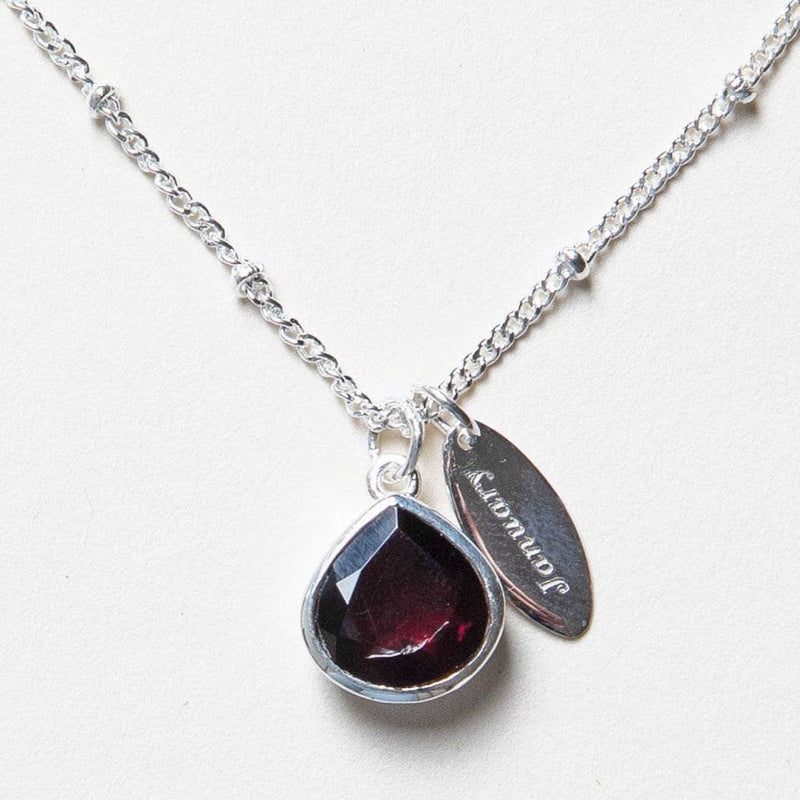 January Garnet Birthstone Necklace by Tiny Rituals - A Girl's Gotta Spa!