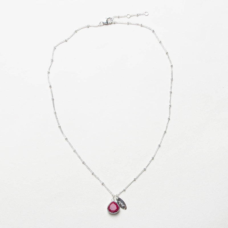 July Ruby Birthstone Necklace by Tiny Rituals - A Girl's Gotta Spa!