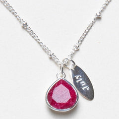 July Ruby Birthstone Necklace by Tiny Rituals - A Girl's Gotta Spa!