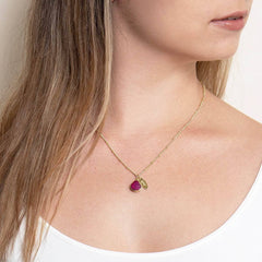 July Ruby Birthstone Necklace by Tiny Rituals - A Girl's Gotta Spa!