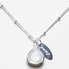 June Rainbow Moonstone Birthstone Necklace by Tiny Rituals - A Girl's Gotta Spa!