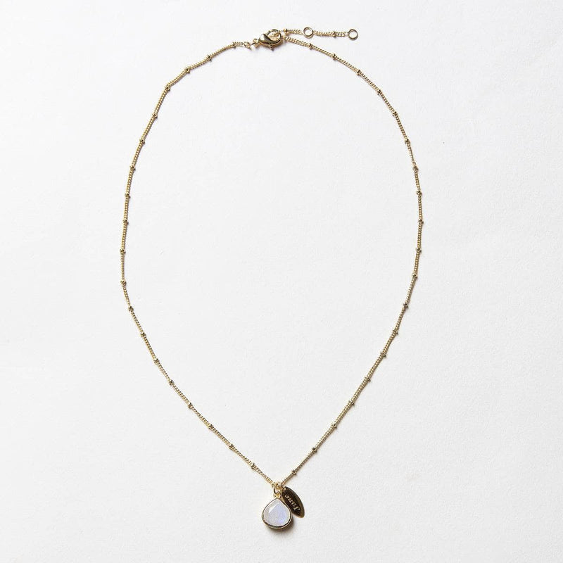 June Rainbow Moonstone Birthstone Necklace by Tiny Rituals - A Girl's Gotta Spa!