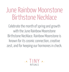 June Rainbow Moonstone Birthstone Necklace by Tiny Rituals - A Girl's Gotta Spa!