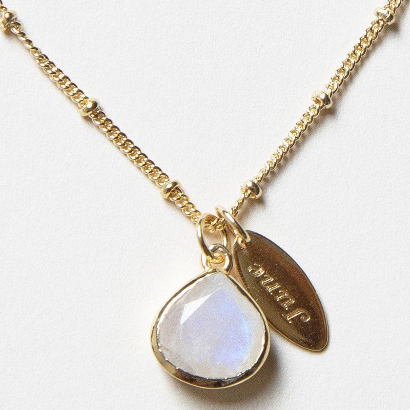 June Rainbow Moonstone Birthstone Necklace by Tiny Rituals - A Girl's Gotta Spa!