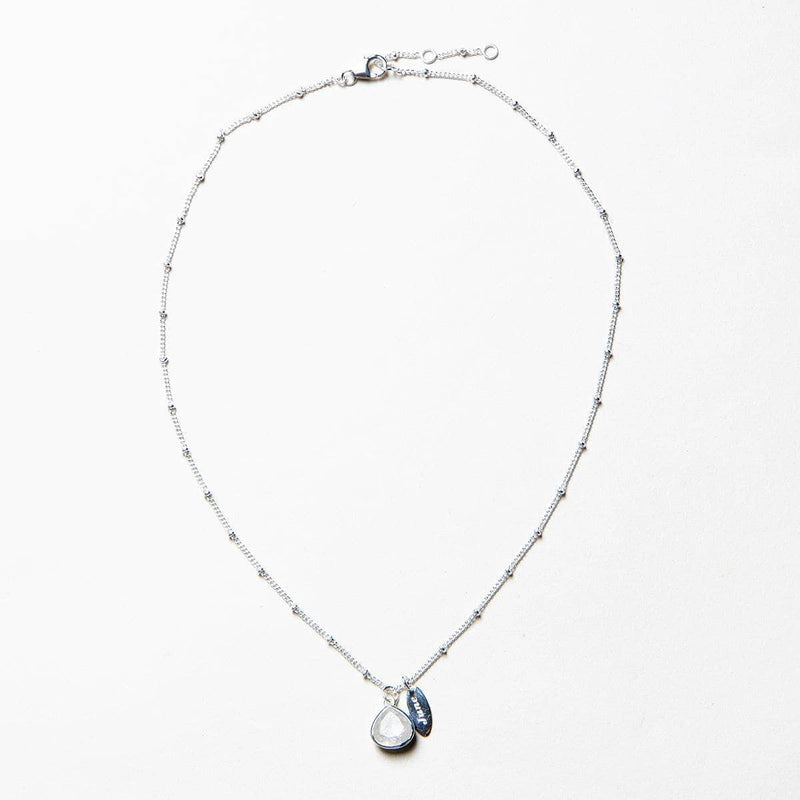 June Rainbow Moonstone Birthstone Necklace by Tiny Rituals - A Girl's Gotta Spa!