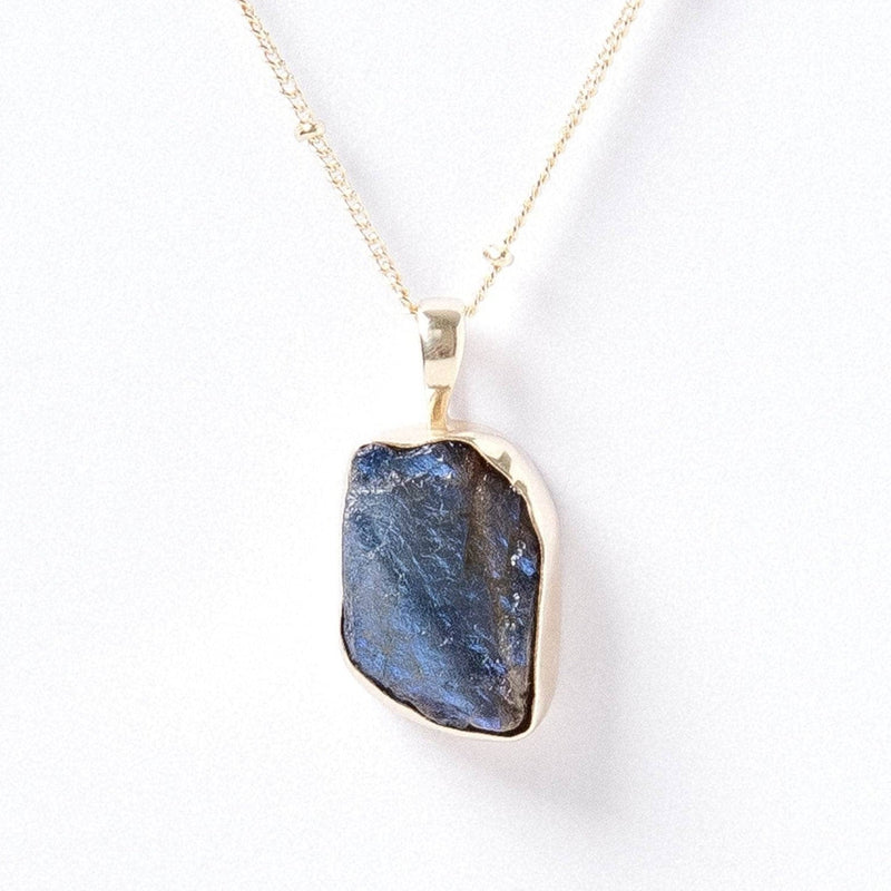 Labradorite Raw Crystal Necklace by Tiny Rituals - A Girl's Gotta Spa!