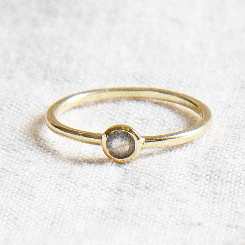 Labradorite Silver or Gold Ring by Tiny Rituals - A Girl's Gotta Spa!