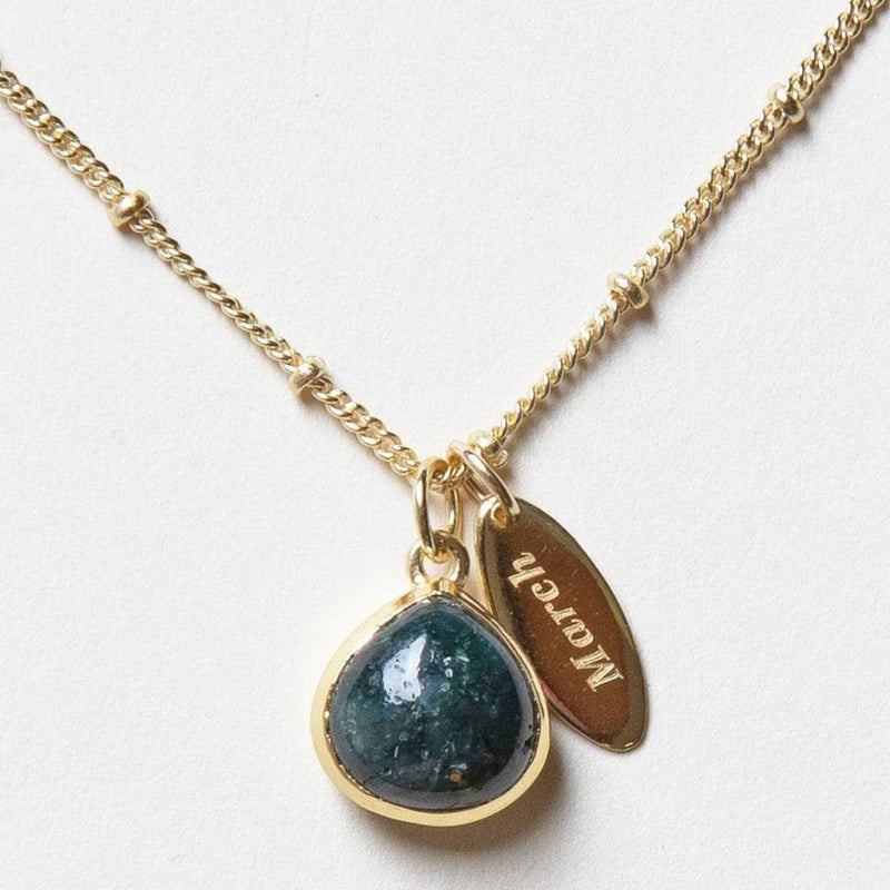 March Bloodstone Birthstone Necklace by Tiny Rituals - A Girl's Gotta Spa!