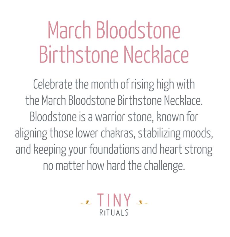 March Bloodstone Birthstone Necklace by Tiny Rituals - A Girl's Gotta Spa!