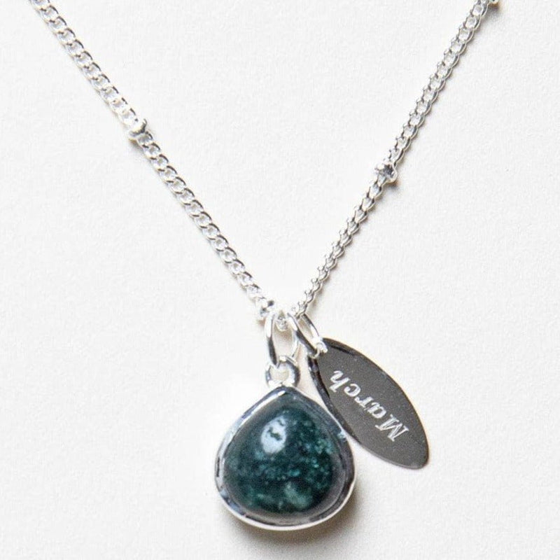 March Bloodstone Birthstone Necklace by Tiny Rituals - A Girl's Gotta Spa!