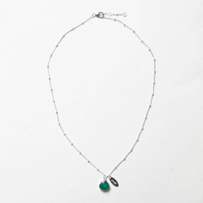 May Emerald Birthstone Necklace by Tiny Rituals - A Girl's Gotta Spa!