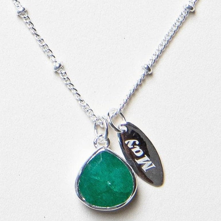 May Emerald Birthstone Necklace by Tiny Rituals - A Girl's Gotta Spa!