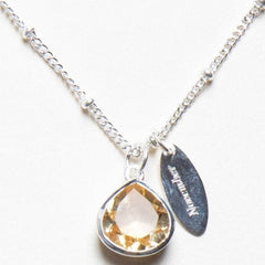 November Citrine Birthstone Necklace by Tiny Rituals - A Girl's Gotta Spa!