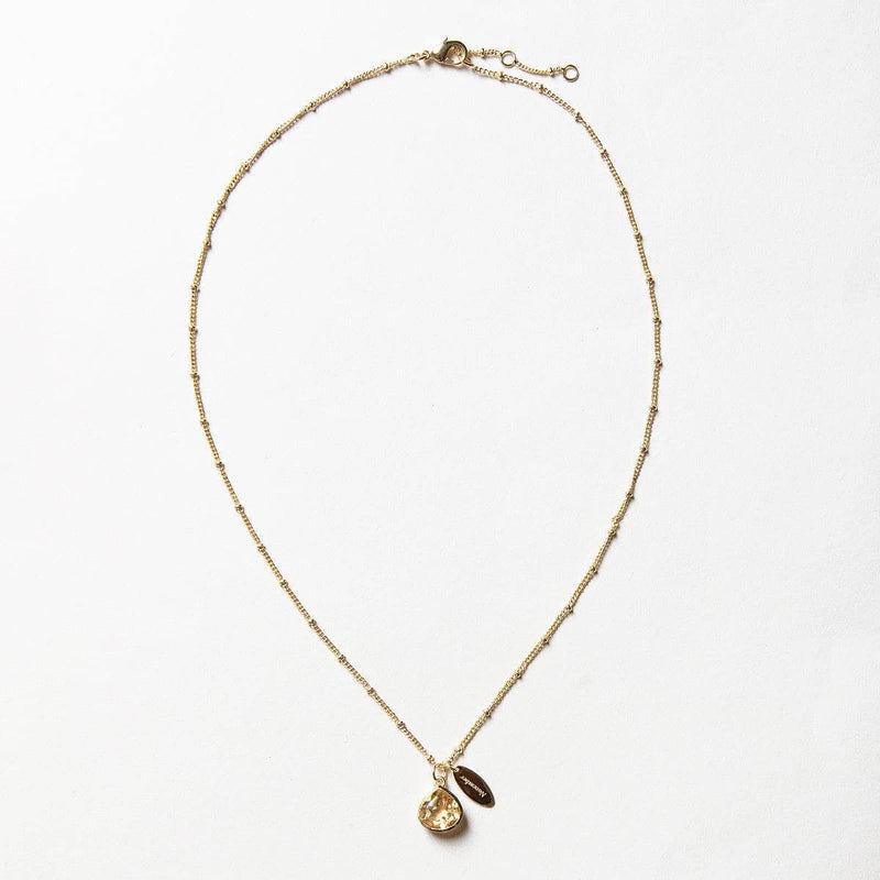 November Citrine Birthstone Necklace by Tiny Rituals - A Girl's Gotta Spa!