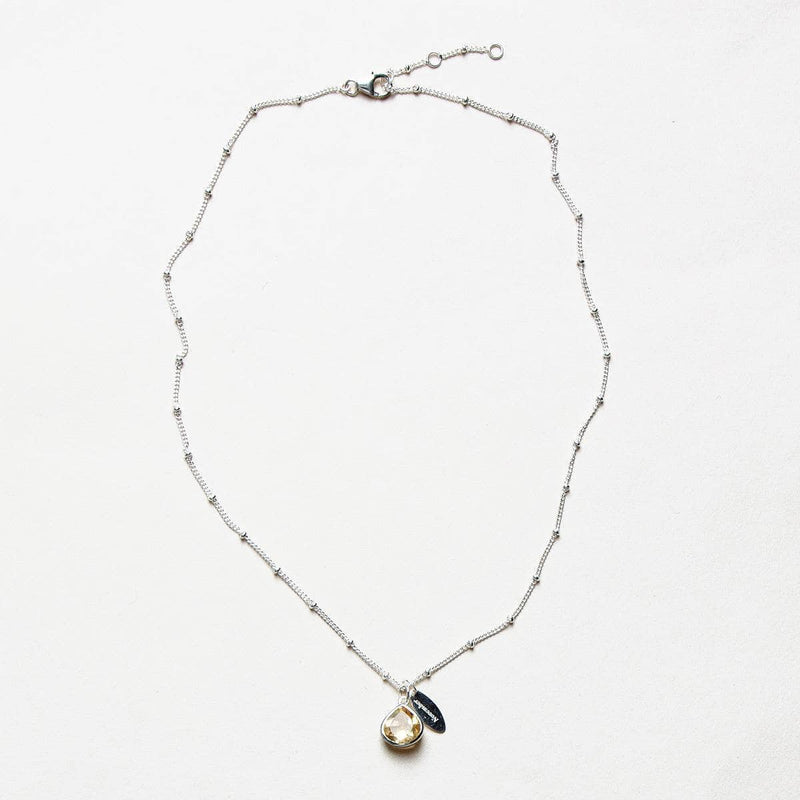 November Citrine Birthstone Necklace by Tiny Rituals - A Girl's Gotta Spa!