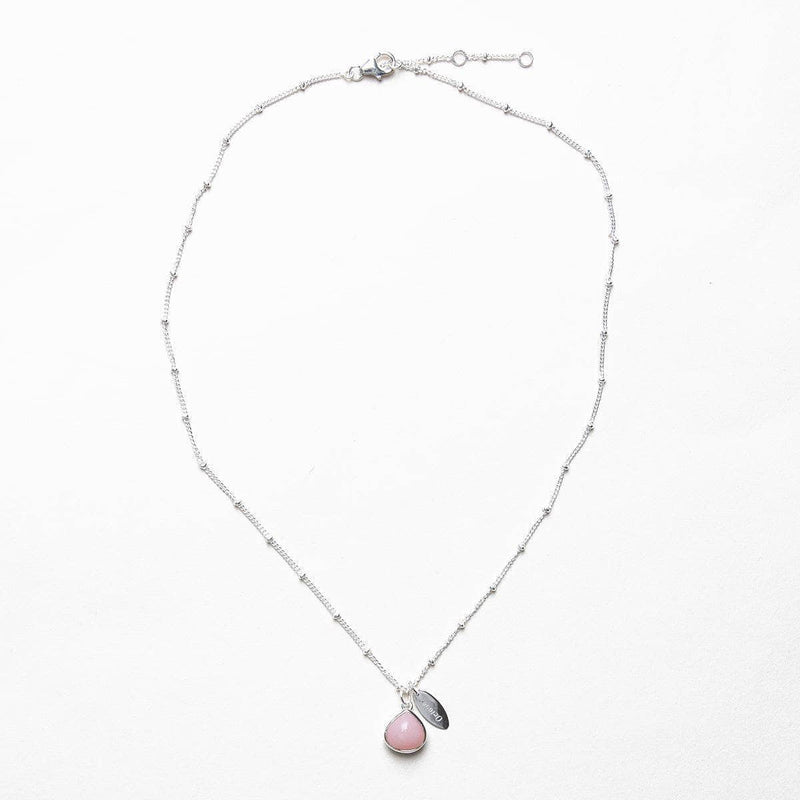 October Pink Opal Birthstone Necklace by Tiny Rituals - A Girl's Gotta Spa!