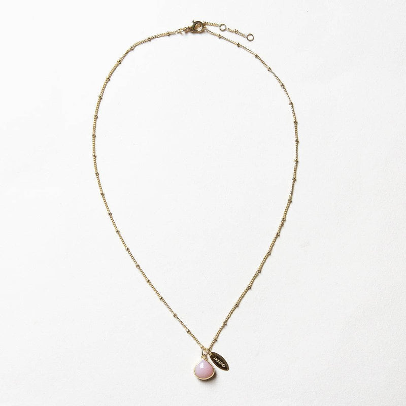 October Pink Opal Birthstone Necklace by Tiny Rituals - A Girl's Gotta Spa!