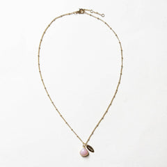 October Pink Opal Birthstone Necklace by Tiny Rituals - A Girl's Gotta Spa!