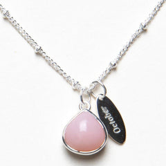 October Pink Opal Birthstone Necklace by Tiny Rituals - A Girl's Gotta Spa!