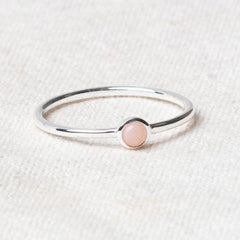 Pink Opal Silver or Gold Ring by Tiny Rituals - A Girl's Gotta Spa!