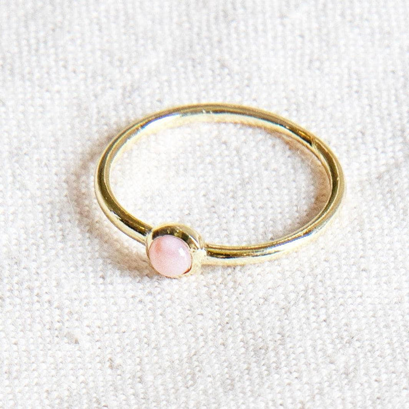 Pink Opal Silver or Gold Ring by Tiny Rituals - A Girl's Gotta Spa!