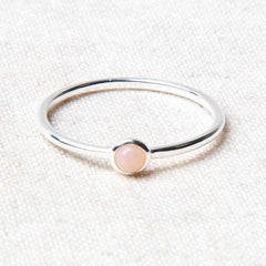 Pink Opal Silver or Gold Ring by Tiny Rituals - A Girl's Gotta Spa!