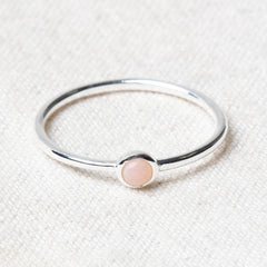 Pink Opal Silver or Gold Ring by Tiny Rituals - A Girl's Gotta Spa!