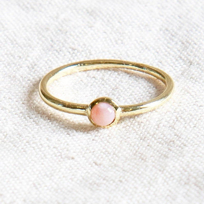 Pink Opal Silver or Gold Ring by Tiny Rituals - A Girl's Gotta Spa!