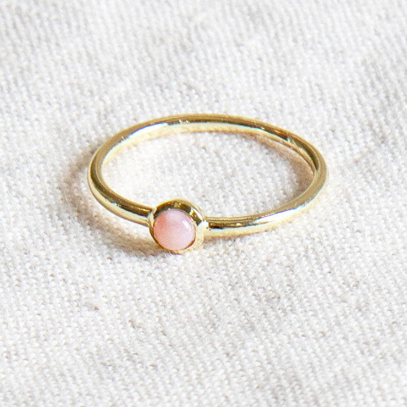 Pink Opal Silver or Gold Ring by Tiny Rituals - A Girl's Gotta Spa!