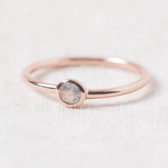 Rainbow Moonstone Silver, Gold or Rose Gold Ring by Tiny Rituals - A Girl's Gotta Spa!