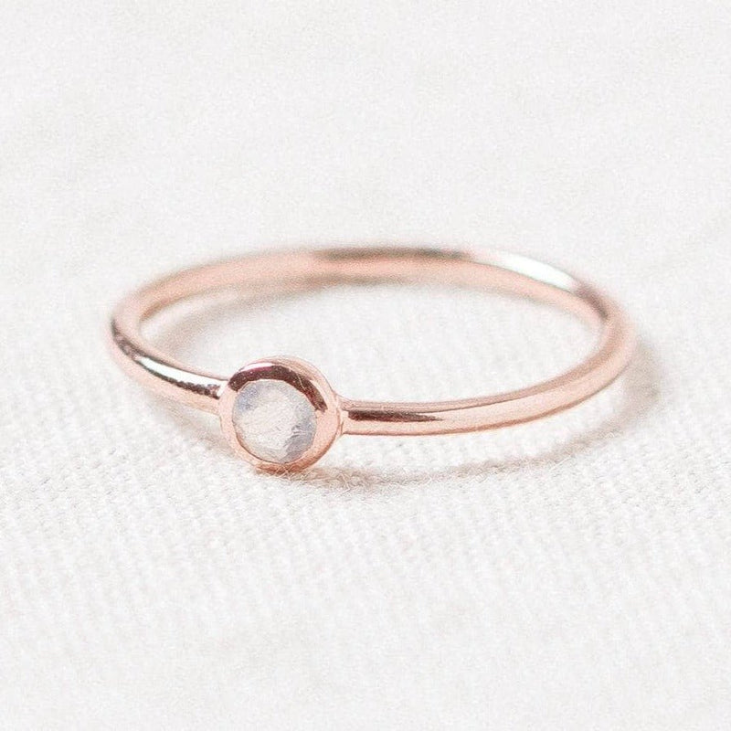 Rainbow Moonstone Silver, Gold or Rose Gold Ring by Tiny Rituals - A Girl's Gotta Spa!