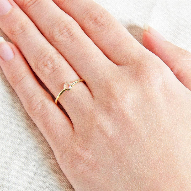 Rose Quartz Silver or Gold Ring by Tiny Rituals - A Girl's Gotta Spa!