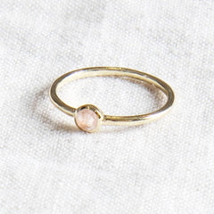 Rose Quartz Silver or Gold Ring by Tiny Rituals - A Girl's Gotta Spa!