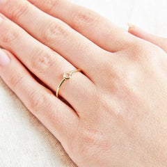 Rose Quartz Silver or Gold Ring by Tiny Rituals - A Girl's Gotta Spa!