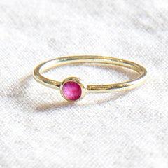 Ruby Silver or Gold Ring by Tiny Rituals - A Girl's Gotta Spa!