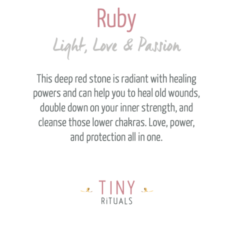 Ruby Silver or Gold Ring by Tiny Rituals - A Girl's Gotta Spa!