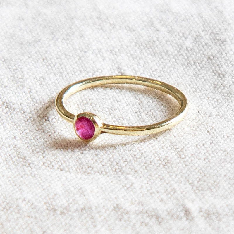 Ruby Silver or Gold Ring by Tiny Rituals - A Girl's Gotta Spa!