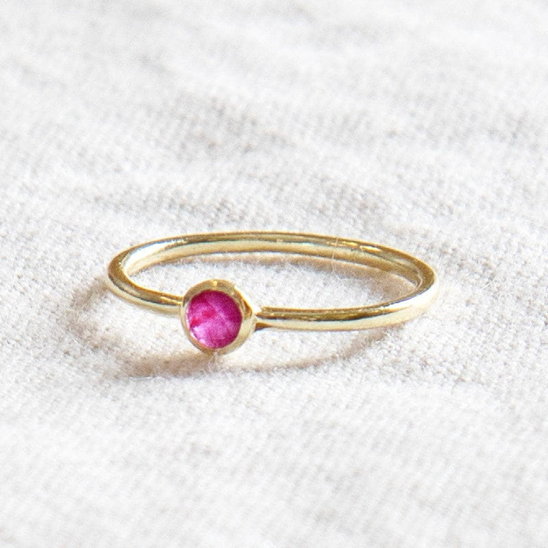 Ruby Silver or Gold Ring by Tiny Rituals - A Girl's Gotta Spa!