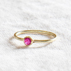 Ruby Silver or Gold Ring by Tiny Rituals - A Girl's Gotta Spa!