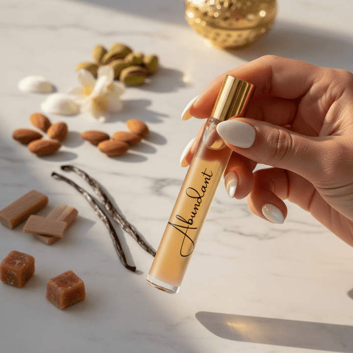 Sandalwood Perfume Set - 3 Vegan Rollerball Fragrances | Cashmere Woods, Pistachio Caramel & Soft Musk - A Girl's Gotta Spa!