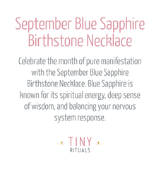 September Blue Sapphire Birthstone Necklace by Tiny Rituals - A Girl's Gotta Spa!