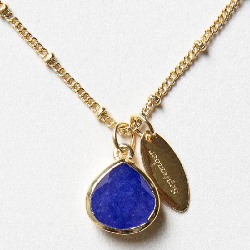 September Blue Sapphire Birthstone Necklace by Tiny Rituals - A Girl's Gotta Spa!