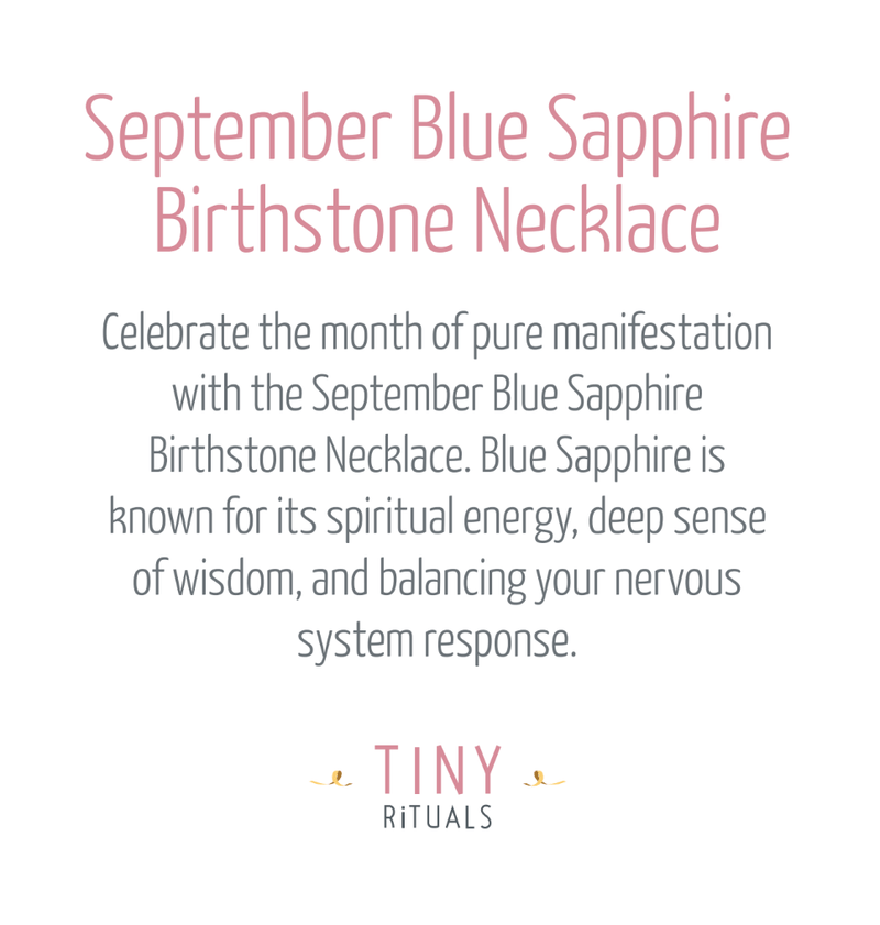 September Blue Sapphire Birthstone Necklace by Tiny Rituals - A Girl's Gotta Spa!